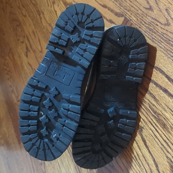 Marc Fisher Suede Boots LTD padmia Tan Lug Sole chunky Heel Chelsea Sz 6.5 - Picture 5 of 9